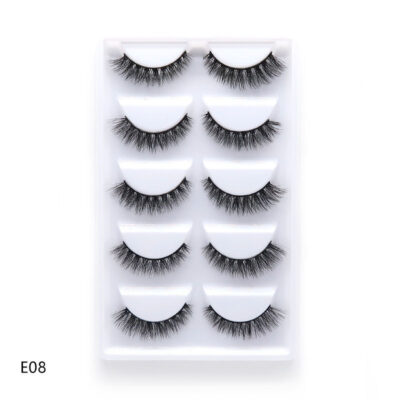 3D Mink Fur False Eyelashes-E08
