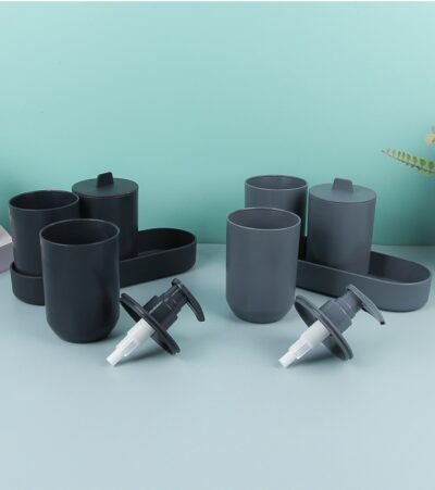 Wheat Straw Plastic Shower Set-Off-white