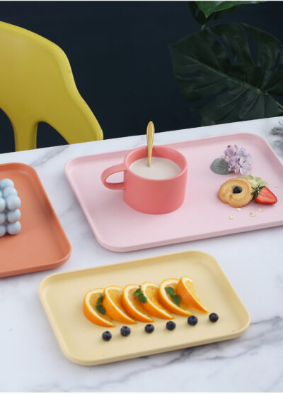 Wheat Straw Tray-Peacock Green Large size 38cm*27cm