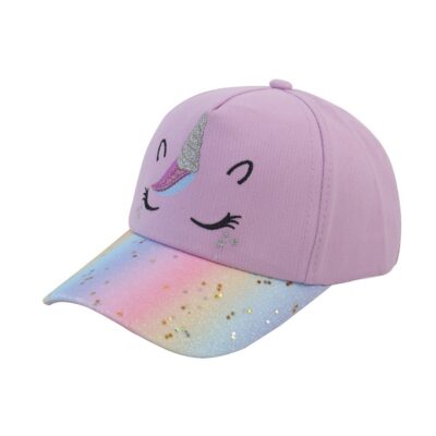 Cartoon Baseball Caps-Glittery Starry Edges - Purple