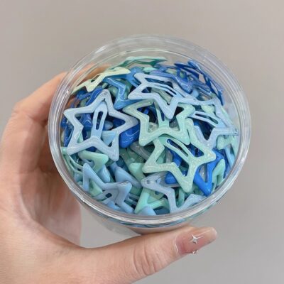 O1CN01BmPRJe1TY2sDlbACh_!!6000000002393-0-cib Cute Star Y2K Hair Clip-Blue-green 24 pieces