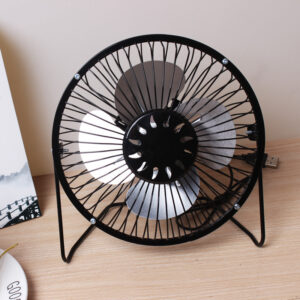 Metal Fan with Aluminum Blades-Black