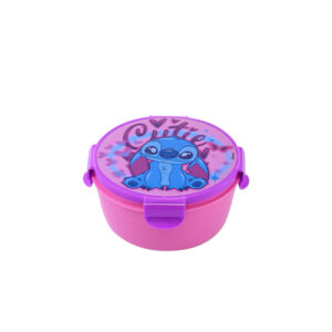 300ml Children's Cartoon Round Bento Box-pinkish-purple 2