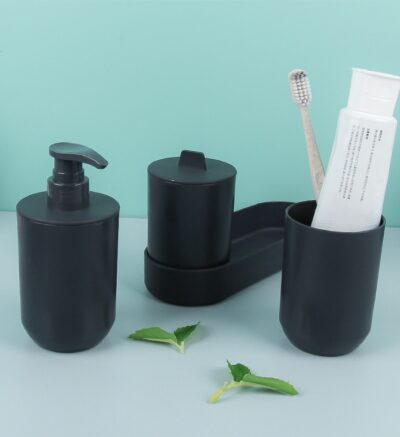 Wheat Straw Plastic Shower Set-Off-white