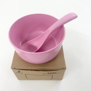 Wheat Straw Children's Spoon And Bowl Set-Pink