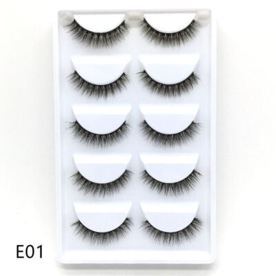 3D Mink Fur False Eyelashes-E01