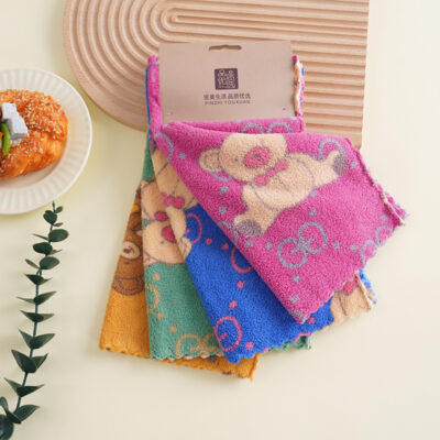 Coral Fleece Cleaning Towel-Bear