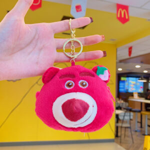 O1CN01LZsO5u1vvgYE69FAE_!!6000000006235-0-cib Cute Plush Cartoon Keychain-Plush Strawberry Bear Coin Purse