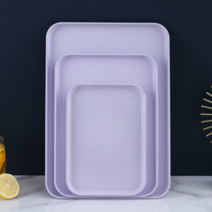 Wheat Straw Tray-Purple Large size 38cm*27cm