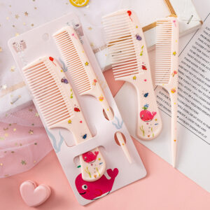 Pointed Tail 2 Combs Set-872 Whale (Pink)