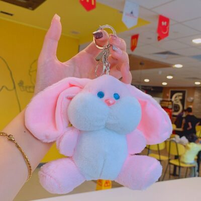 Cute Plush Cartoon Keychain-Plush Dudu Rabbit - Pink