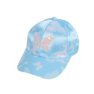 Cartoon Baseball Caps-Butterfly Blue
