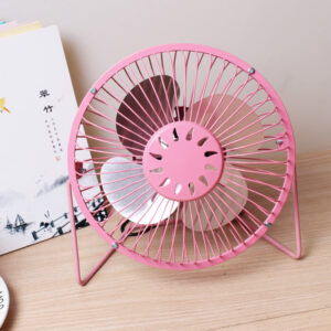 Metal Fan with Aluminum Blades-Pink