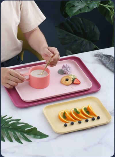 Wheat Straw Tray-Peacock Green Large size 38cm*27cm