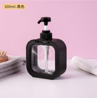 Square Pump Dispenser Bottles-300ml Black