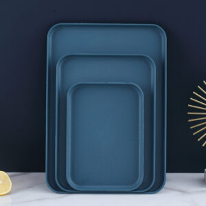 Wheat Straw Tray-Dark blue Large size 38cm*27cm