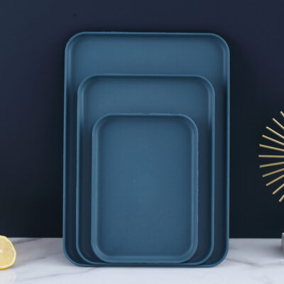 Wheat Straw Tray-Dark blue Large size 38cm*27cm