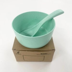 Wheat Straw Children's Spoon And Bowl Set-Green