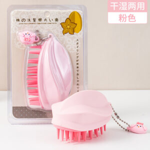 Starfruit Scalp Massage Silicone Shampoo Brush-Pink