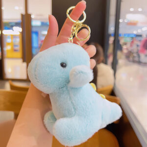 O1CN01jE3ckA1ehAW6Mkgg0_!!6000000003902-0-cib Cute Plush Cartoon Keychain-Plush Blush Dinosaur - Blue