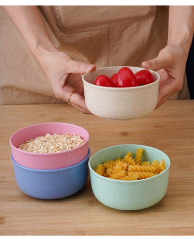 Wheat Straw Children's Spoon And Bowl Set-Pink
