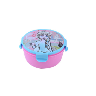 300ml Children's Cartoon Round Bento Box-Pink and Blue 2