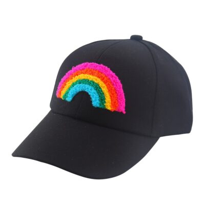 Cartoon Baseball Caps-Rainbow - Black