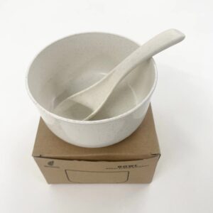 Wheat Straw Children's Spoon And Bowl Set-Beige