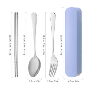 O1CN01tzcShX26W07yAJe1j_!!6000000007668-0-cib Stainless Steel Portable Cutlery Set-Nordic Blue