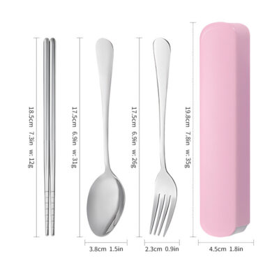 O1CN01wQnBtn1fl7Zfn2Nu7_!!6000000004046-0-cib Stainless Steel Portable Cutlery Set-Nordic Pink