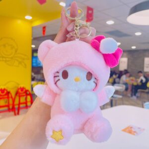 O1CN01yRtuzI1Bs33VShJYE_!!0-0-cib Cute Plush Cartoon Keychain-Plush Bow Tie Cute Pet - Hello Kitty