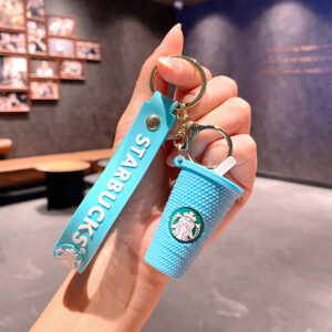Bag Charms Keychains-Starbucks Blue
