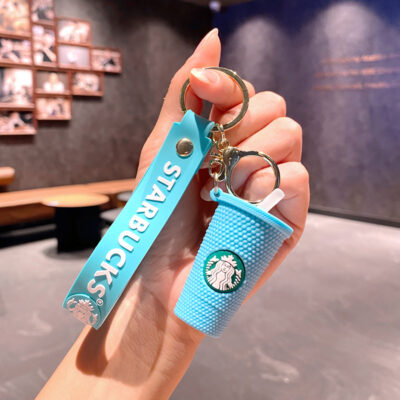 Bag Charms Keychains-Starbucks Blue