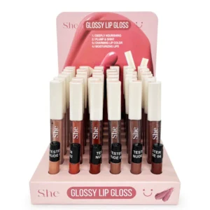 S.he Makeup Nude Tone Glossy Lip Gloss
