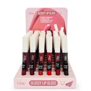S.he Makeup Red Tone Glossy Lip Gloss