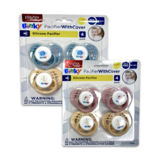 Playtex 4pk Silicone Pacifier 0-6mo-PL8844