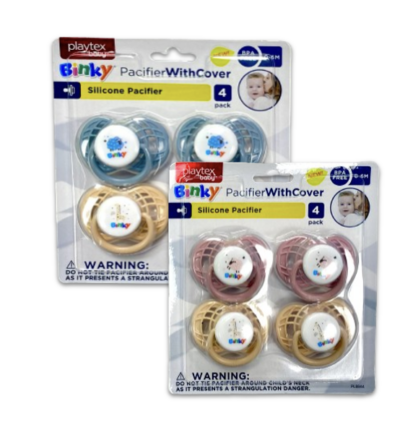 Playtex 4pk Silicone Pacifier 0-6mo-PL8844