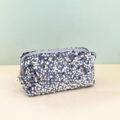 Stylish Makeup Bag- silver