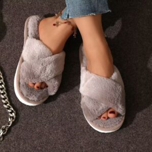 O1CN01NWkJVD1U1MEIvIg5G_!!6000000002457-0-cib Faux Fur Soft Women's Slippers-Coffee