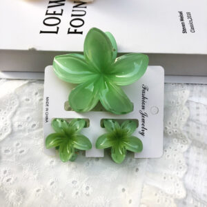 Hair Clip 3-piece set- green