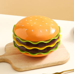 O1CN01ldzdiw1Bs33RlePG5_!!0-0-cib Hamburger Bone Spittoon, Creative Fruit Platter-Seven-layer hamburger plate