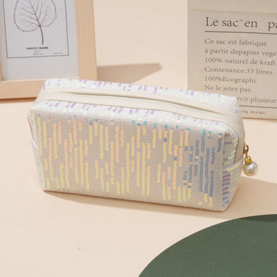 Makeup Bag- white