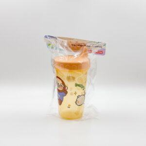 300ml Large Capacity Baby Sippy Cup with Lid-brown