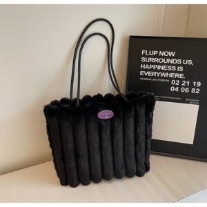 O1CN01D6g8NS1YDxaZm2Pqo_!!6000000003026-0-cib Autumn And Winter Plush Bag-Black