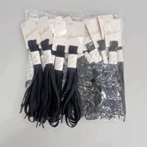 Thickened Shoelaces-Black flat shoelaces