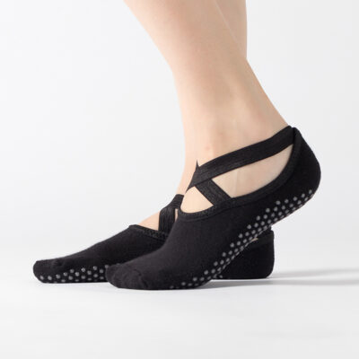 Winter Yoga Floor Socks-Black