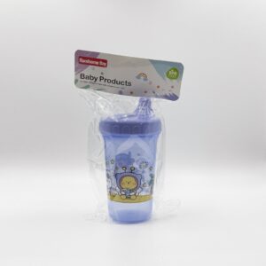 300ml Large Capacity Baby Sippy Cup with Lid-dark blue