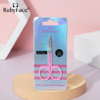 RUBYFACE Makeup Scissors-Rose Red