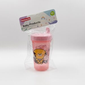 300ml Large Capacity Baby Sippy Cup with Lid-pink