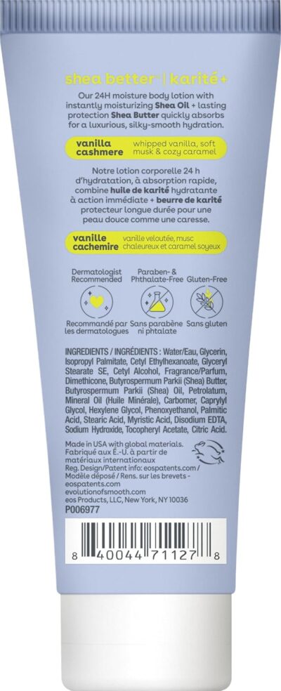 EOS Body Lotion Vanilla Cashmere 2.5oz